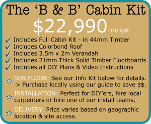 Cabinlife B&B Cabin Price March 22