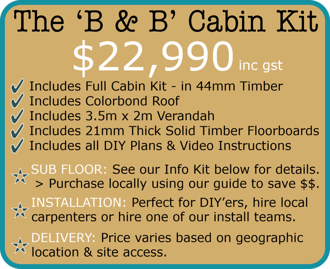 Cabinlife B&B Cabin Price March 22
