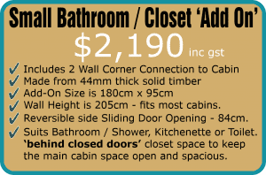 Small Bathroom Cabin Kits price update July 22
